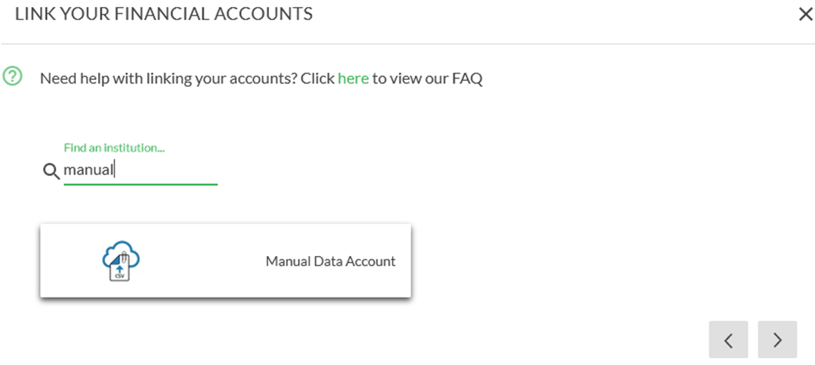 Financial Account Search Manual Data Account v2