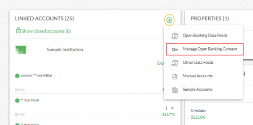 Manage Open Banking Options v3